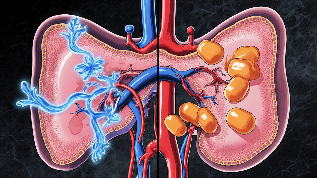 Artistic diagram showing saxagliptin blocking DPP-4 enzymes, preserving incretin hormones.
