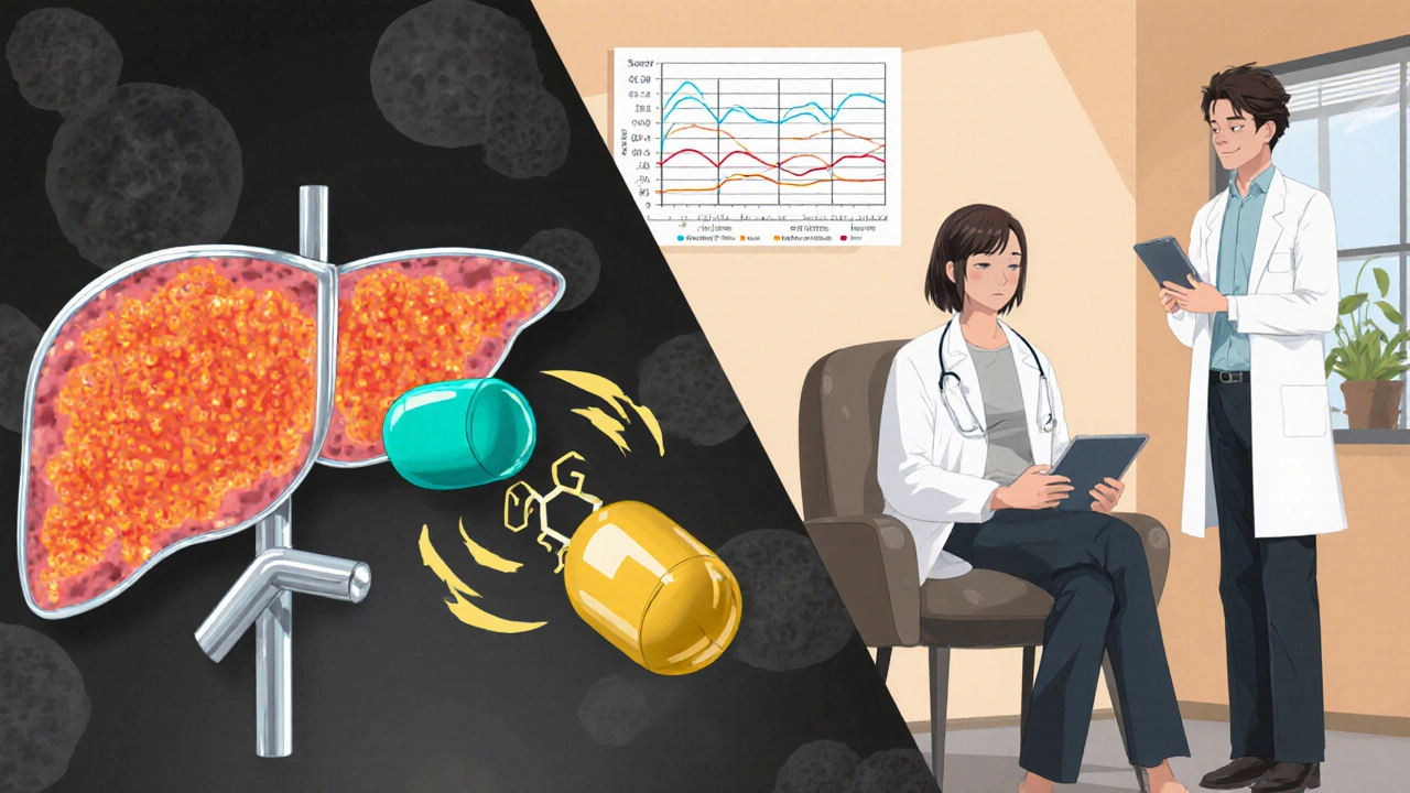 Liver converting Primidone to phenobarbital beside a patient with stable EEG.