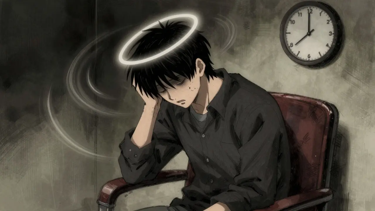 Dizzy character experiencing ditan side effects, Boichi art