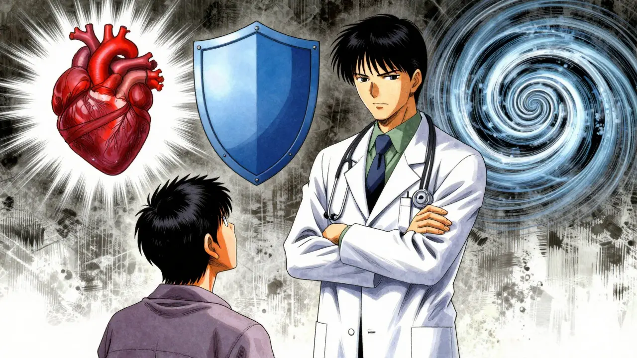 Doctor and patient discussing migraine meds, Boichi manga