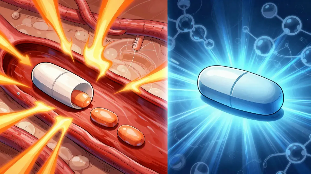 Manga style comparison of drug absorption rates for generic medications